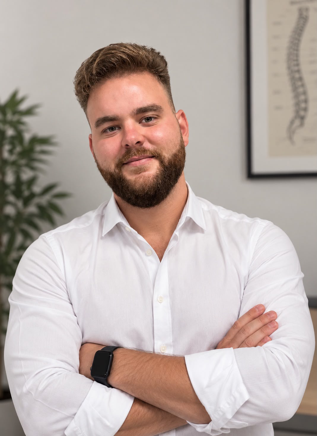 Dr. Luca Postorino, osteopata e chinesiologo, nel suo studio a Reggio Calabria